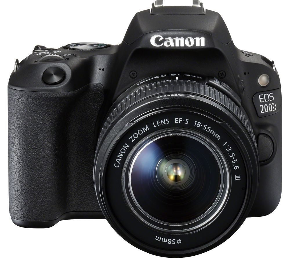 Schipbreuk Eerlijkheid Lao Canon EOS 200D / Rebel SL2 SLR Camera + 3 Lens Kit 18-55mm + 16GB + Flash &  More - Walmart.com