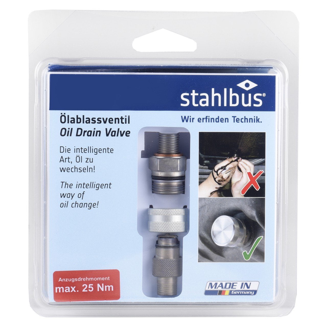 Stahlbus Oil Drain Valve Plug M18x1.5x12mm Steel M18 x 1.5 x 12mm by Stahlbus