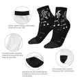 thumbnail image 5 of Fuzoiu Falling Musical Print Adult Socks, Crew Moisture-wicking Socks, Unisex Cushion Crew Socks,Casual Sports Ankle Socks, 5 of 7