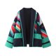 thumbnail image 1 of Chaqueta de algodón con estampado retro de estilo europeo y americano para otoño e invierno, chaqueta de algodón para mujer a juego con el color, 1 of 5