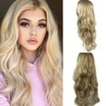 thumbnail image 1 of Fiudx Peluca Rubia, Cabello Sintético Grueso y Rizado, Trenza Dorada Suave, Peluca de Encaje de Aspecto Natural, Uso Diario, Estilo Femenino, Soporte 24 Horas., 1 of 7