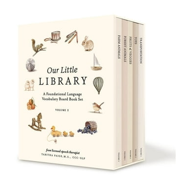 Our Little Adventures Our Little Library: A Foundational Language Vocabulary Board Book Set for Babies, Including Farm Animals, Forest Animals, (Paperback)