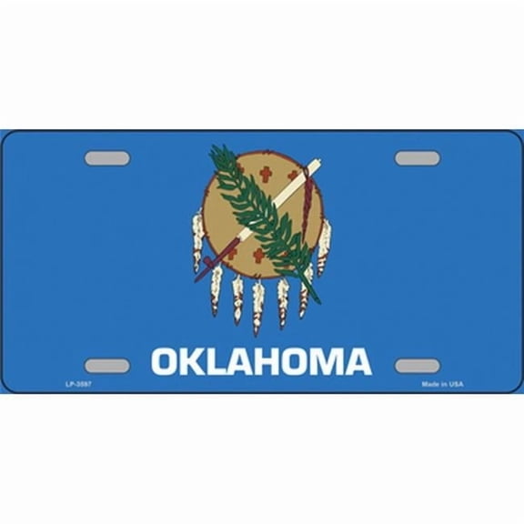 Oklahoma State Flag Metal License Plate