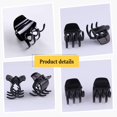 thumbnail image 3 of Hårklämmor Svart, 12 st Mellanstora Plast Hårklämmor 3,5 cm, Hårkäftklämma Klo Klämma för Kvinnor Flickor Tjockt och Mellanhår, 3 of 5