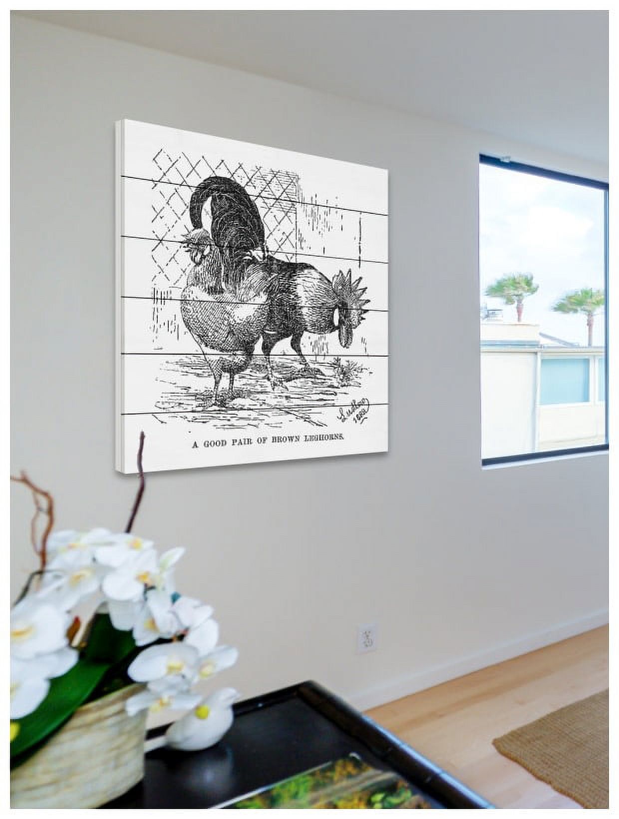 Marmont Hill "Brown Leghorns" Painting Print on White Wood