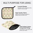 thumbnail image 3 of Yayeee Oven Mitts and Pot Holder Set of 4 Heat Resistant Kitchen Gloves Baking Hot Pad, Pastel Green Geometric, 3 of 5