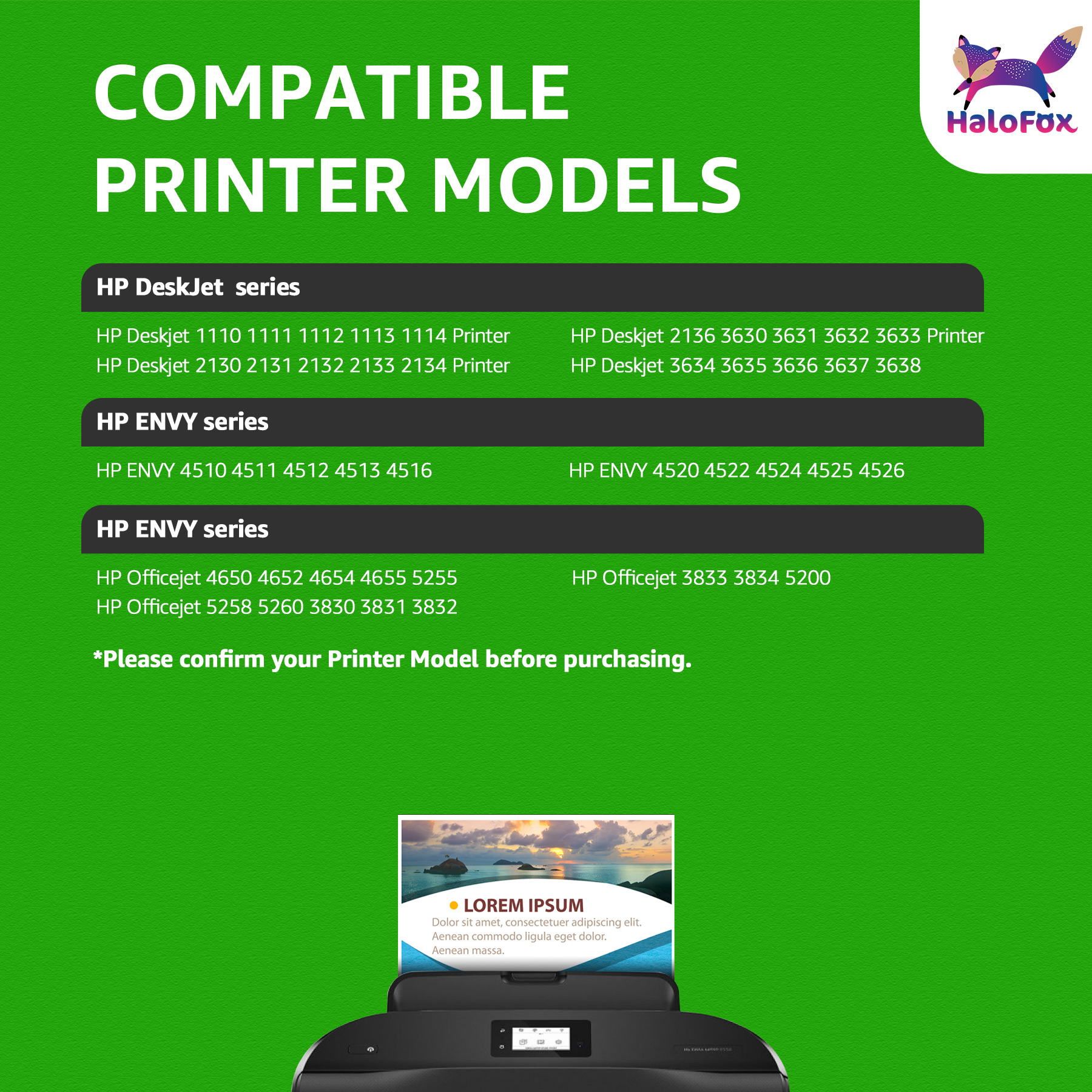Halofox 63XL Ink Cartridges Combo Pack for HP Printers photo 2