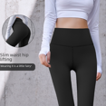 thumbnail image 4 of Pantalones de yoga ajustados deportivos sin costuras con cintura alta y caderas de color melocotón para mujer, 4 of 5
