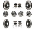 thumbnail image 1 of Transit Auto Front Rear Hub Bearing Assembly Coated Disc Brake Rotor and Ceramic Pads Kit (10Pc) for Car 2015 Mazda CX-5 AWD with Electric Parking - Left Right Side (Driver Passenger) KBB-119963, 1 of 2