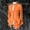 Orange, variant on AOOCHASLIY 2023 Women Tops Women Long Sleeve Retro Lace Trim Button Up Vintage Irregular Tailcoat Outwear