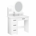 thumbnail image 5 of Andvari Makeup Vanity Table with Large LED Mirror & Storage, European Style, 31.5" L x 15.75" W x 53.94" H, 5 of 12