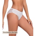 thumbnail image 5 of CF Leopard Print Womens Underwear Sexy Lace Bikini Panties Pack Stretch Women's Hipster Panties, Soft Comfort Ladies briefs Smooth Animal Print Underpant(3W,XL), 5 of 7