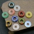 thumbnail image 6 of GKNET 50PCS Assorted Natural Stone Safety Buckle Donut Charm Pendants Beads 15mm, 6 of 9