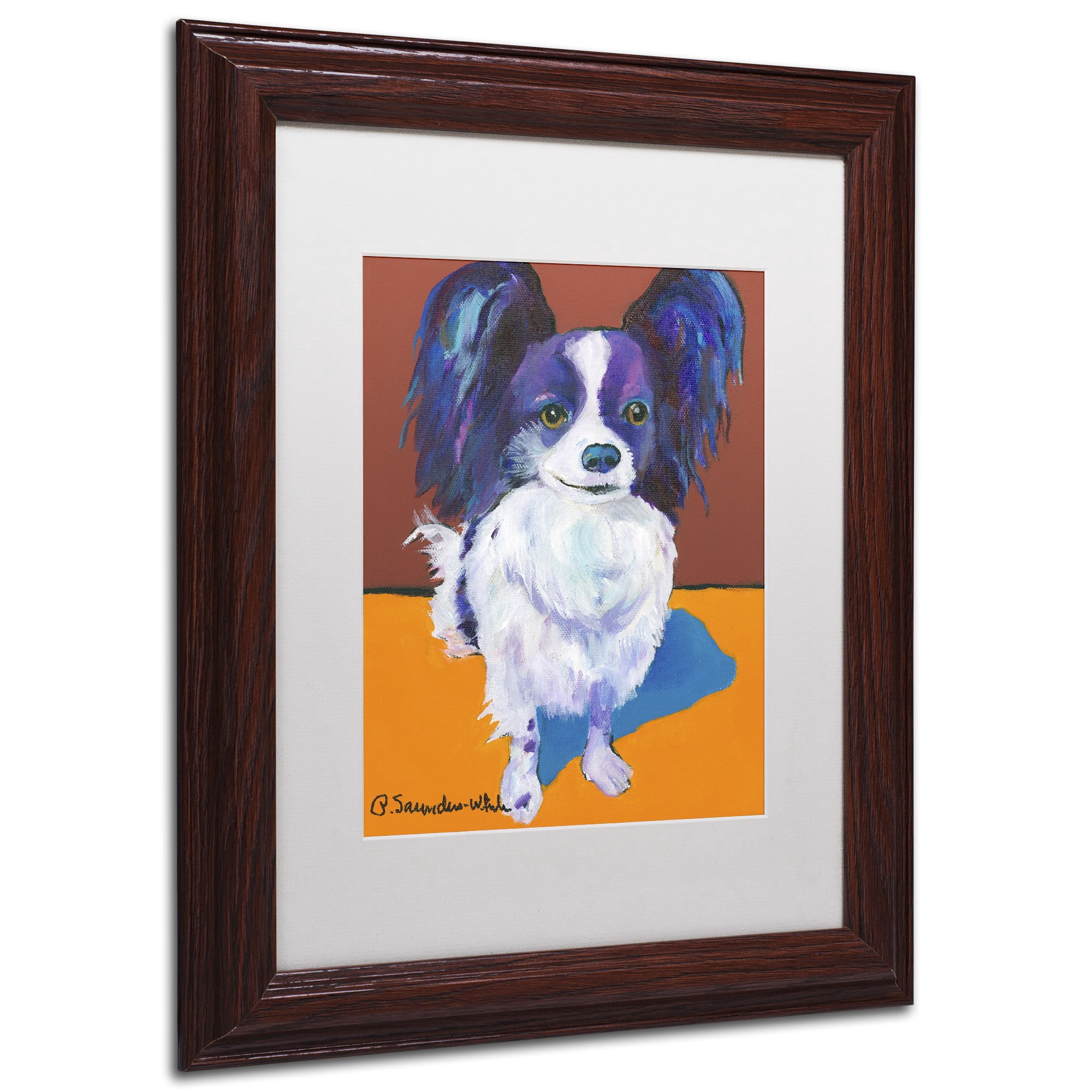 Trademark Fine Art "Nik" Canvas Art by Pat Saunders-White, White Matte, Wood Frame