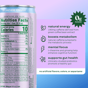Bloom Nutrition Sparkling Energy Drink, Glacier Crush, 12 fl oz Single Can