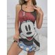 thumbnail image 1 of Vestido de Minnie Mouse con cuello redondo para mujer, ropa de Disney, vestidos elegantes, falda de pijama, adorno de lechuga de Mickey, moda de verano 2024, 1 of 1