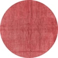 thumbnail image 1 of Ahgly Company Indoor Round Abstract Red Modern Area Rugs, 4' Round, 1 of 4