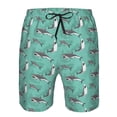 thumbnail image 3 of Logiee Great White Shark Print Mens Swim Trunks Quick Dry Board Shorts,Breathable Hawaii Beach Shorts Swimwear Bathing Suits-3X-Large, 3 of 6
