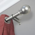 thumbnail image 3 of Decopolitan 1" Diameter Ball Telescoping Drapery Rod Set 72-144" Silver, 3 of 4