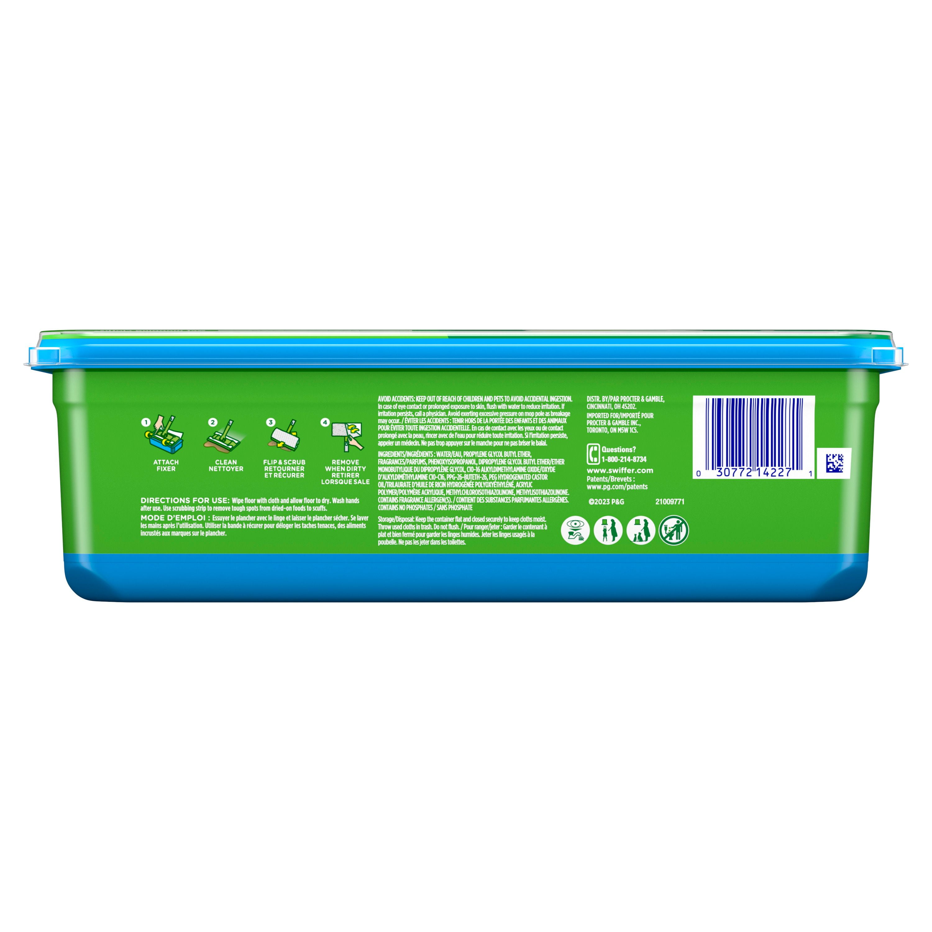 Swiffer Sweep + Mop, Wet Pads Refill, Floor Cleaner, Cleaning Cloths, Lavender, 24 Count