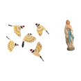 thumbnail image 1 of Pájaro de madera para pared, decoración de interiores, adorno de resina, estatua de María, figura de colección religiosa, adecuado para sala, 1 of 8