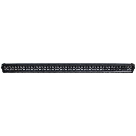 Race Sport BLACKED OUT Series 50in Straight Double Row Silver Combo Flood Beam Straight Hi Performance Light Bar 288w RSBO288