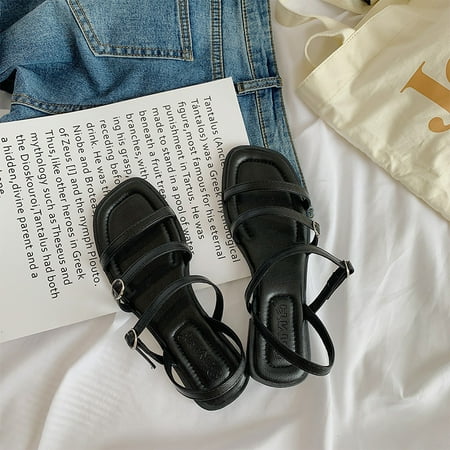 

Roman Strap Sandals Women s Summer New Niche French Fashion Sandals Platform