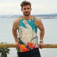 thumbnail image 6 of Fotbe Playful Floral Cat Pattern Men's Quick Dry Workout Tank Top Gym Muscle Tee Fitness Bodybuilding Sleeveless T Shirt Breathable Workout Shirt-X-Large, 6 of 9
