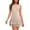 Z-Beige147, variant on JIAYUE Women's Dress O-Neck Solid Color Mini Double Layered Ruffle Hem Tiered Sleeveless Tank Fit And Flare Classic Female Dresses