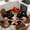 Black Red, variant on Gingerbread Christmas Round Tablecloth, Fitted Table Cover with Elastic for 36"-44" Round Tables, Xmas Balls Branches Navy Blue Table Cloth Outdoor Indoor Dinning Party Waterproof Tablecloths