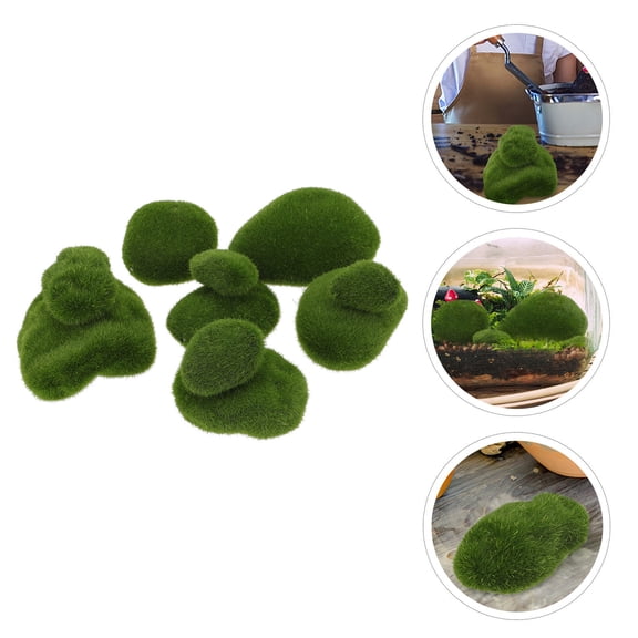 FENGGUIQU Emulated Moss Green Foam Stone Decorative Bonsai Accessories