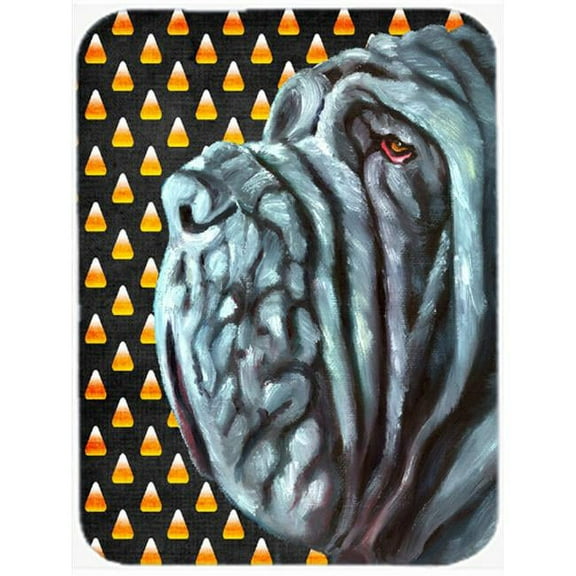 Neapolitan Mastiff Candy Corn Halloween Mouse Pad, Hot Pad & Trivet