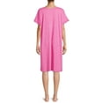 thumbnail image 2 of Secret Treasures Women's and Women's Plus Size Knit V-Neck Nightgown with Short Sleeves, 2 of 5