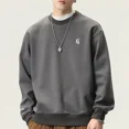 thumbnail image 2 of Sudadera con capucha de estilo hip hop sin capucha, ajustada, de cuello redondo, para hombre, sudadera con cuello redondo, novedad en Y2k, estilo vintage, holgada, 2 of 5