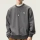 thumbnail image 2 of Sudadera con capucha de estilo hip hop sin capucha, ajustada, de cuello redondo, para hombre, sudadera con cuello redondo, novedad en Y2k, estilo vintage, holgada, 2 of 4