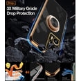 thumbnail image 3 of Compatible with Poco F5 Case for Women Men Cute Xiaomi Poco F5 Phone Case Shockproof Cases with Luxury Plating Gold Edge Kickstand Protective Case Cover (Black), 3 of 14