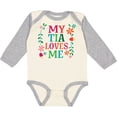thumbnail image 3 of Inktastic My Tia Loves Me Niece Girls Long Sleeve Baby Bodysuit, 3 of 5