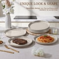 thumbnail image 6 of Vesteel Dinner Plates Set of 6, 10.2inch Ceramic Stoneware Sets for Home Restaurant, Large Dinnerware for Serving Steak, Pizza, Dishwasher & Microwave Safe, 6 of 8