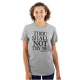 thumbnail image 3 of Funny Thou Shall Not Try Me Joke Plus Size Crewneck Graphic Tee Shirt Brisco Brands 3X, 3 of 5