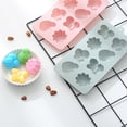 thumbnail image 3 of Nilnehc 9 Cavity Garden Bug Flower Silicone Candy Molds Butterfly Ladybug Bee Chocolate Mold For Candy Chocolate Cupcake Topper Decorating,Gray,Pink, 3 of 6