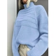 thumbnail image 4 of PRETTYGARDEN Women's Turtleneck Sweaters Fall Chunky Knit Pullover Long Sleeve Jumper Tops Trendy Winter Clothes, 4 of 7