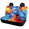 thumbnail image 2 of Uourmeti Wolf Fire Print Car Seat Covers 3 Pack Car Seat Covers Set Fashion Soft Suitable for Truck Cars, 2 of 10