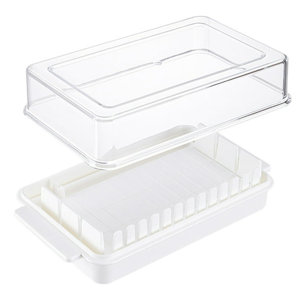 Boîte à Beurre Boîte à Beurre avec Couvercle en Plastique Boîte à Beurre à  Tranchage Transparent 