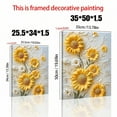thumbnail image 4 of 1 Piece Sunflower Canvas Painting with Wooden Frame, Bright Yellow Wall Art, Suitable for Living Room and Bedroom, Christmas Home Decoration, Canvas Wall Art, Room Poster, Home Decoration, 4 of 10