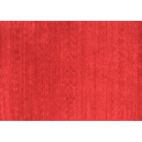 Ahgly Company Indoor Rectangle Abstract Orange Contemporary Area Rugs, 5' x 8'