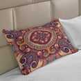 thumbnail image 2 of Paisley Knitted Quilt Pillowcover, Style Ornamental Rug Pattern Inspired Design with Flowers and Leaves, Standard King Size Pillow Cover for Bedroom, 36" x 20", Multicolor, by Ambesonne, 2 of 2