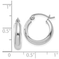 thumbnail image 5 of Auriga Fine Jewelry 14K White Gold Hoop Earrings for Women(L- 19mm, W- 4mm), 5 of 6
