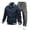 Navy, variant on Dpytoraw 2024 Men's Sweat Suit Two Piece Outfit Casual Contrast Sports Jogging Tracksuits Set