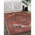 thumbnail image 3 of Ahgly Company Machine Washable Indoor Round Industrial Modern Tomato Red Area Rugs, 8' Round, 3 of 7