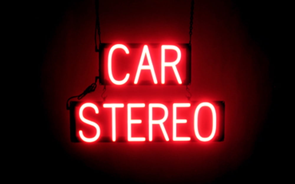 SpellBrite CAR STEREO LED Sign for Business. 23.4